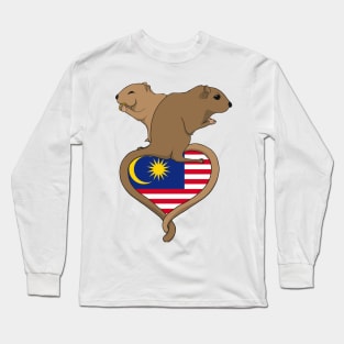 Gerbil Malaysia (dark) Long Sleeve T-Shirt